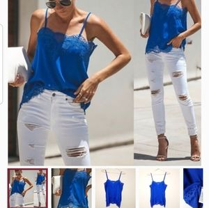 VICI STORIA Blue Lace Cami